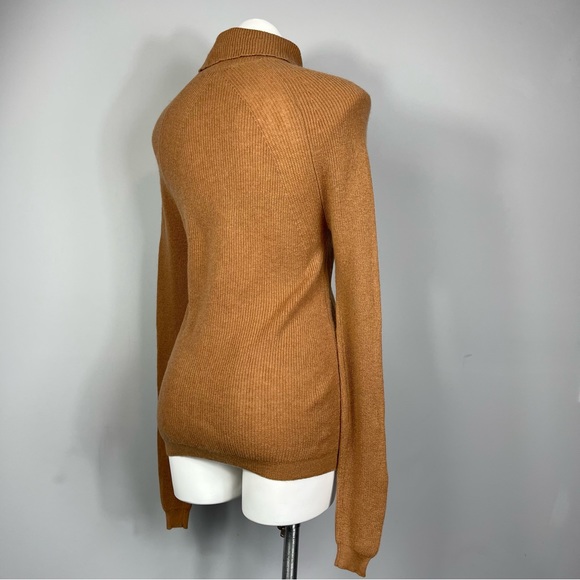 LK Bennett Lulumay Camel Tan Turtleneck Wool Cashmere Jumper Ribbed Sweater XS - Picture 10 of 16